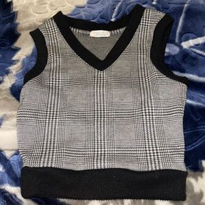 Black and grey sweater vest